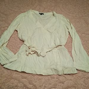 J Crew Mercantile Belted Blouse